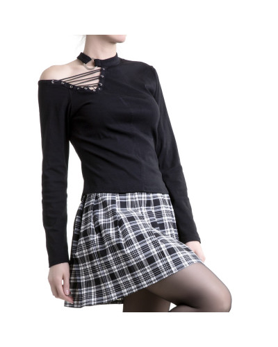 FALDA TARTAN BLANCA