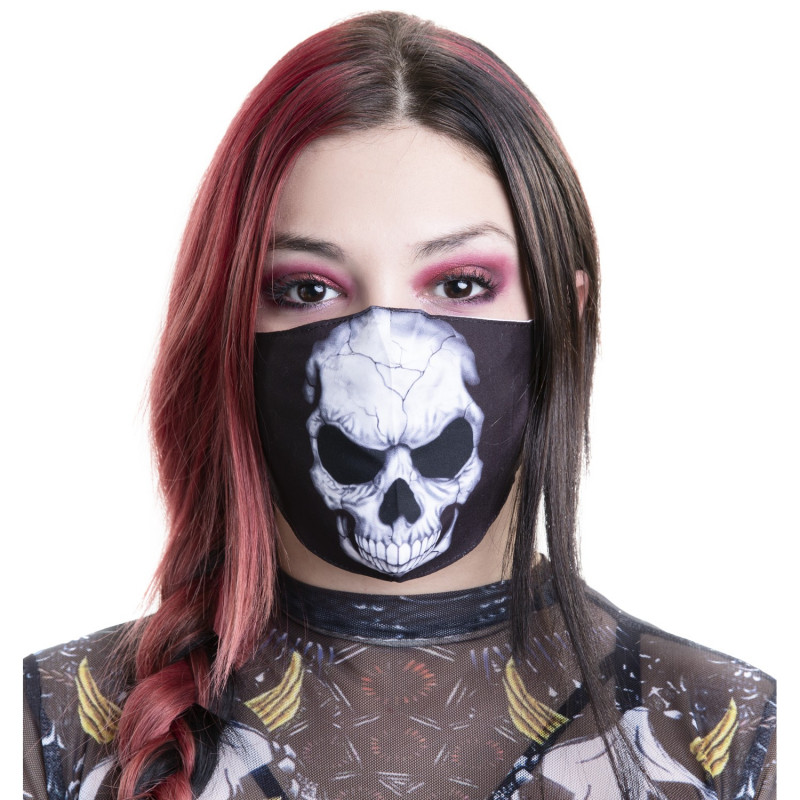 Gesichtsmaske mit Totenkopf