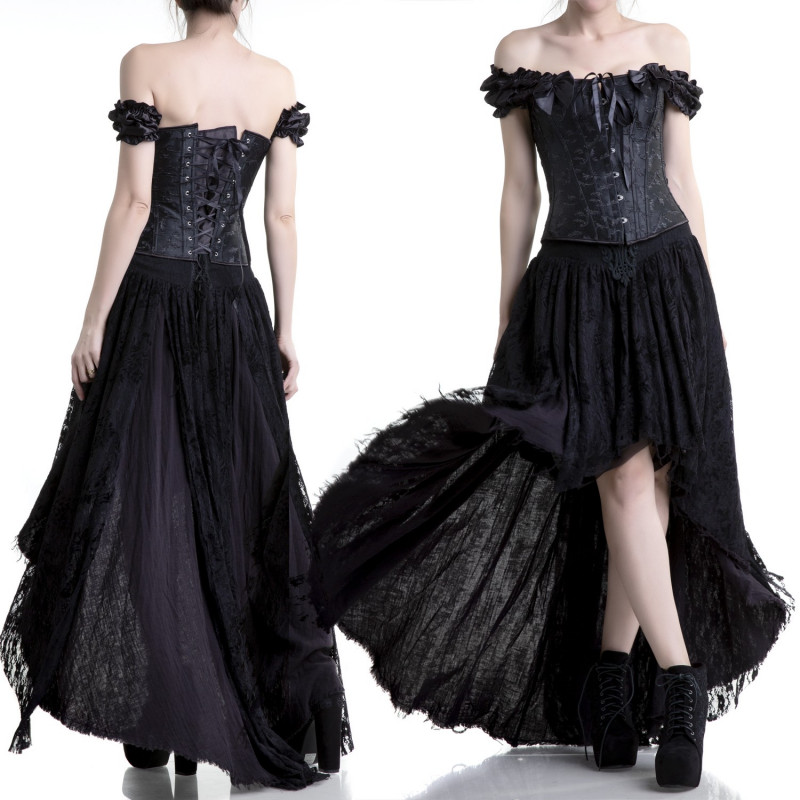 Brocade Corset with Short Seeves