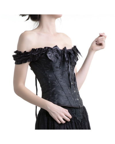 Corset Bordado Con Mangas estilo Tienda de Corsets