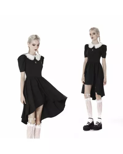 Vestido com Cruze e Gola Branca da Marca Dark in Love por 53,50 €