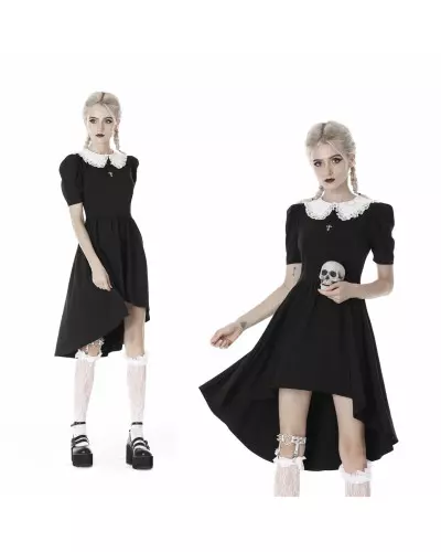 Vestido com Cruze e Gola Branca da Marca Dark in Love por 53,50 €