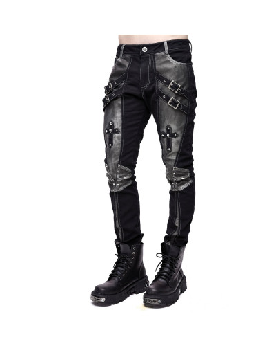 Pantalón Bronceado con Cruces para Hombre