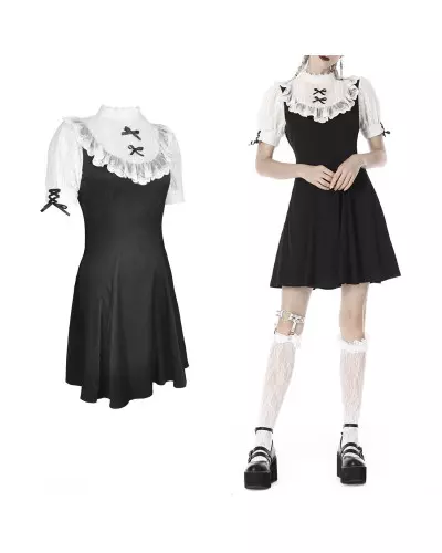 Schwarz-Weißes Kleid der Dark in love-Marke für 54,00 €
