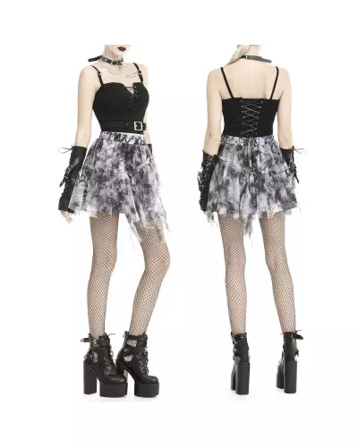 Gray and Black Mini Skirt from Dark in love Brand at €41.00