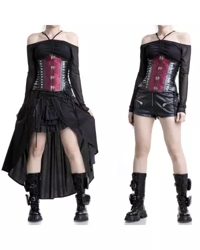 Black and Red Underbust Corset from Style Brand at €35.00