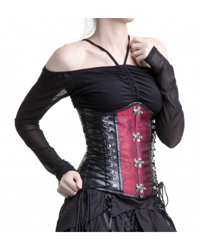 CORSET VERDE CON BROCADO