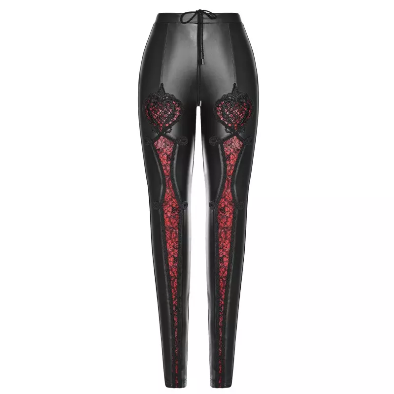 Legging Rouge et Noir de la Marque Punk Rave à 36,00 €