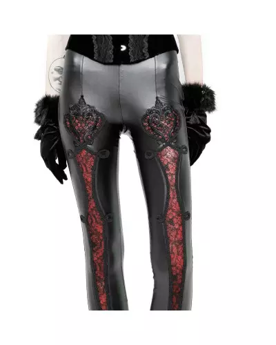 Legging Preto e Vermelho da Marca Punk Rave por 36,00 €