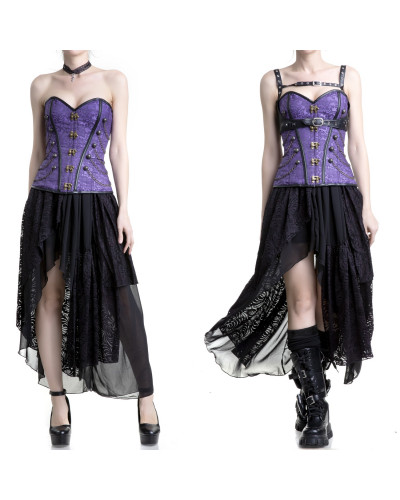CORSET VERDE CON BROCADO