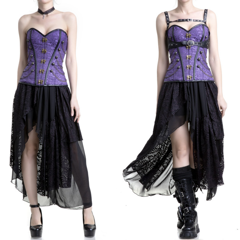 Purple Corset with Chains