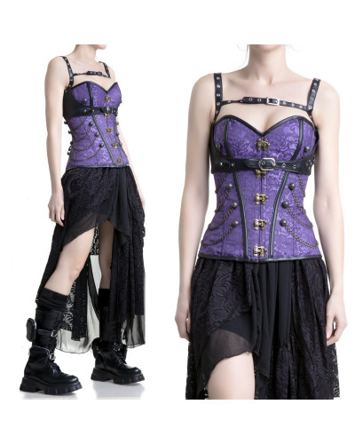 CORSET VERDE CON BROCADO
