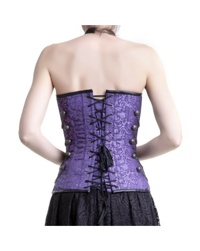 CORSET VERDE CON BROCADO
