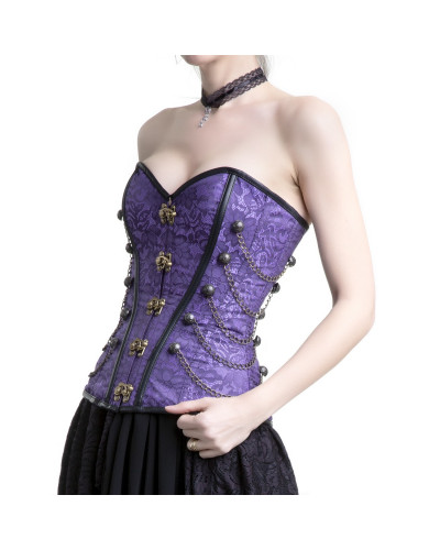 CORSET VERDE CON BROCADO
