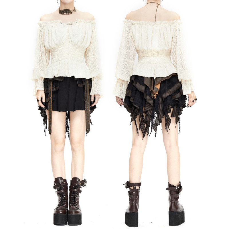 Blusa de Encaje Beige