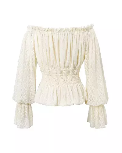 Blouse en Dentelle Beige de la Marque Devil Fashion à 50,00 €