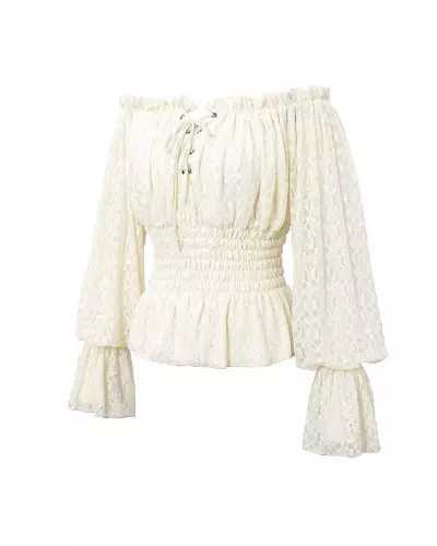 Blouse en Dentelle Beige de la Marque Devil Fashion à 50,00 €