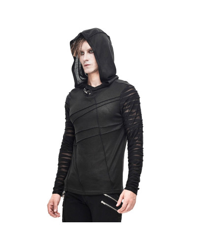 CAMISETA GÓTICA HOMBRE CON CAPUCHA