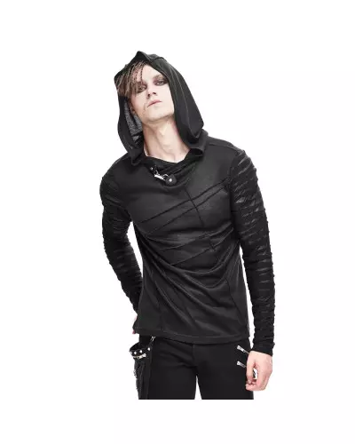 T-Shirt Asymétrique avec Capuche pour Homme de la Marque Devil Fashion à 49,00 €