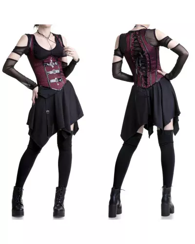 Red Underbust Corset with Stripes from Style Brand at €25.00