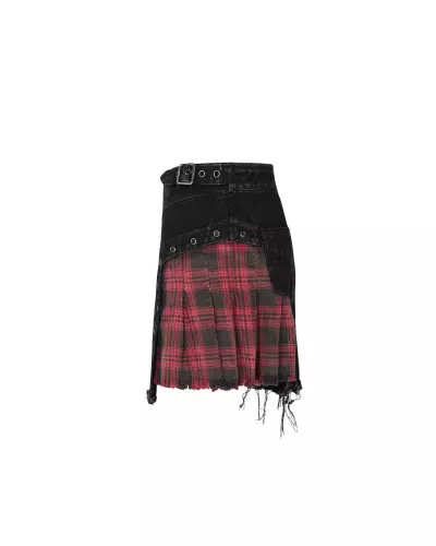 Asymmetric Skirt with Tartan from Punk Rave Brand at €61.00
