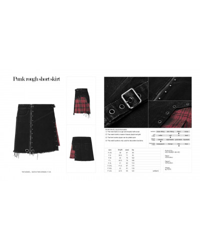 FALDA CON CREMALLERA Y TARTAN