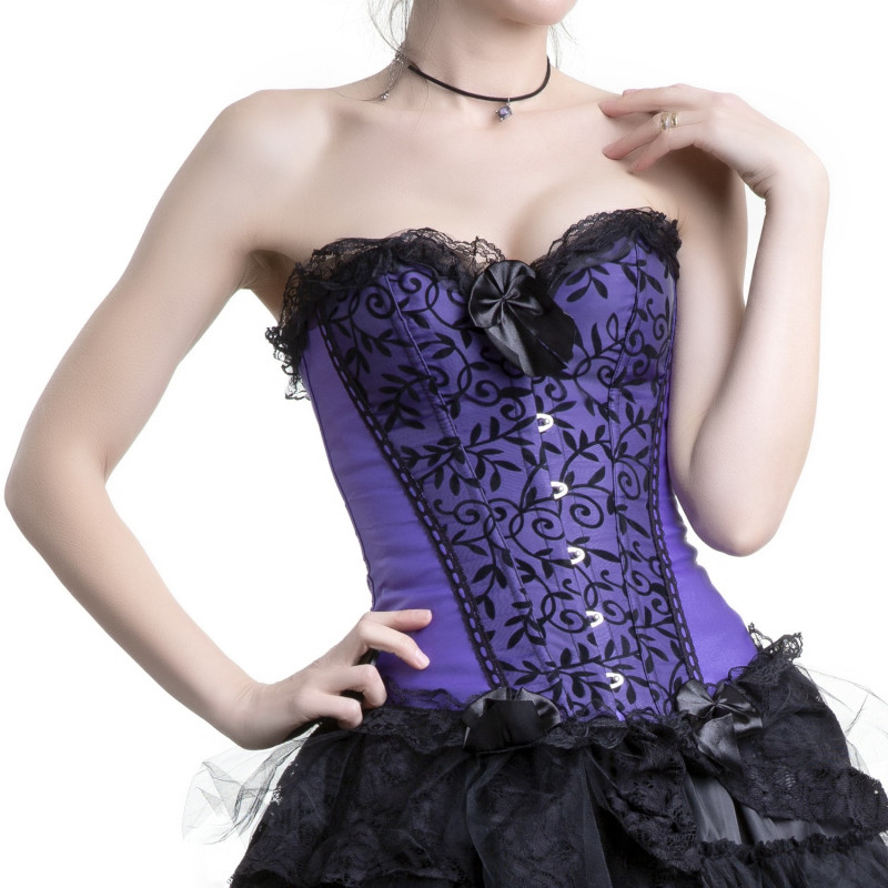 Corset noir et violet
