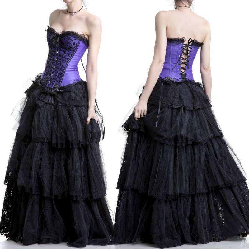 Corset Noir et Violet