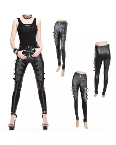 Pants with Mesh and Buckles from Devil Fashion Brand at €87.50