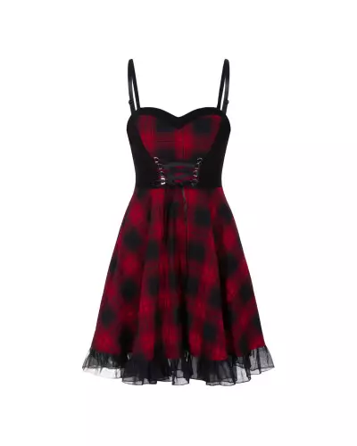 Vestido com Tartán Vermelho da Marca Punk Rave por 54,00 €