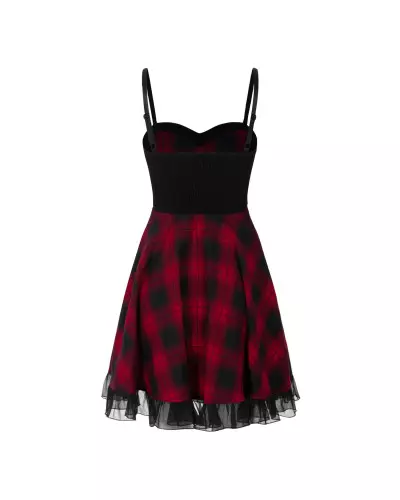 Vestido com Tartán Vermelho da Marca Punk Rave por 54,00 €