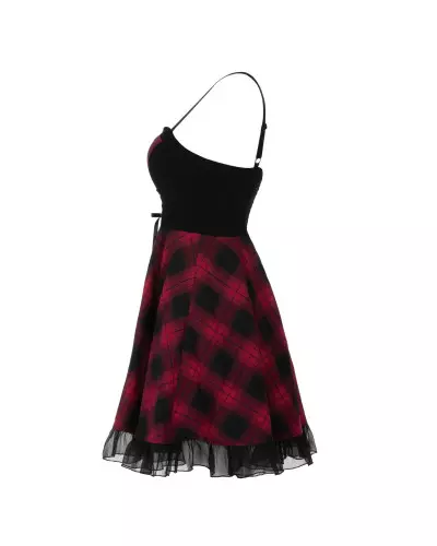 Robe avec Tartan Rouge de la Marque Punk Rave à 54,00 €