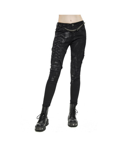 PANTALÓN MUJER CON CRUZADOS