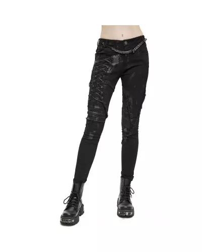 Pantalon Déchiré avec Boucles de la Marque Devil Fashion à 57,90 €
