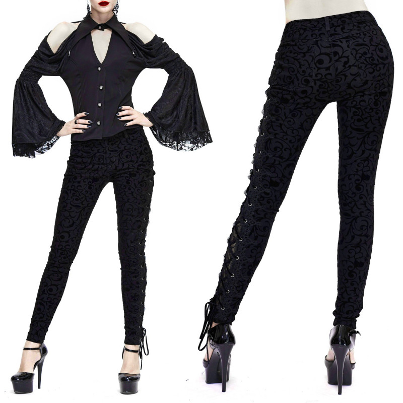 Pantalón Elegante con Brocado