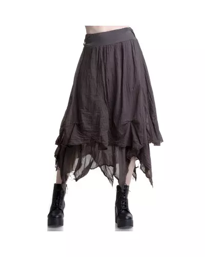 Brown Skirt with Peaks from Style Brand at €19.00