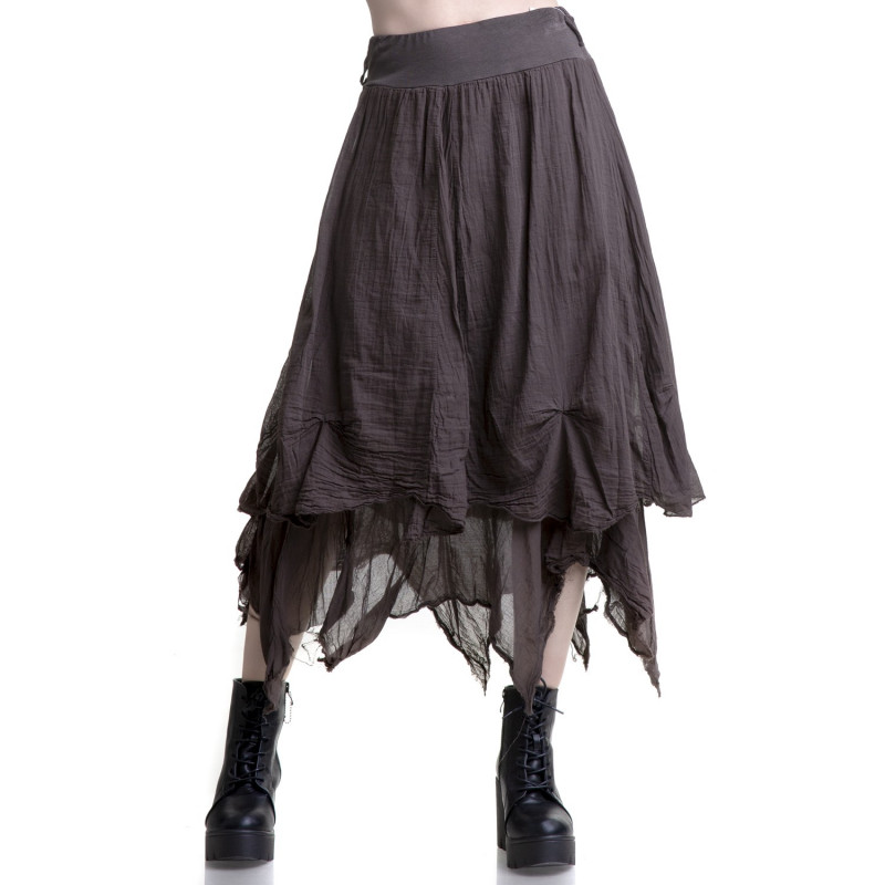 Jupe Marron Asymétrique