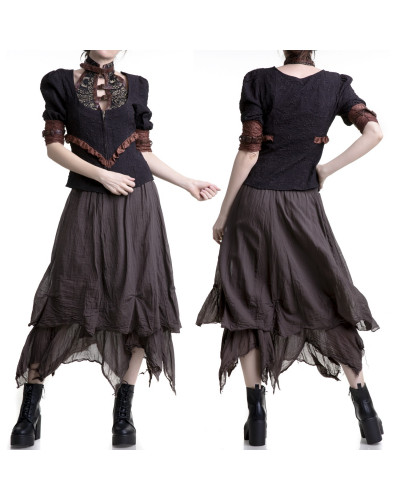 Brown Skirt with Peaks