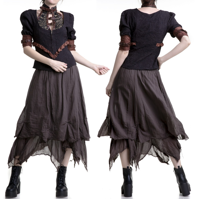 Jupe Marron Asymétrique