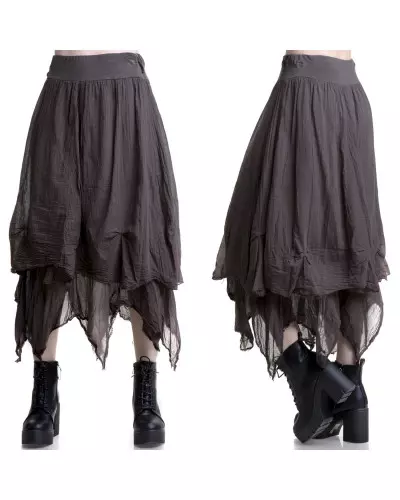 Brown Skirt with Peaks from Style Brand at €19.00