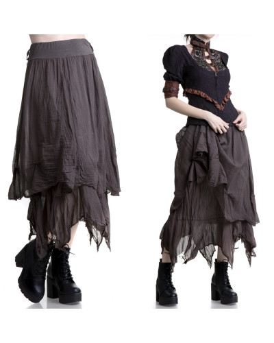 Brown Skirt with Peaks