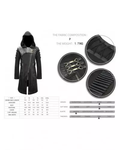 Asymmetric Jacket with Hood for Men from Devil Fashion Brand at €159.00