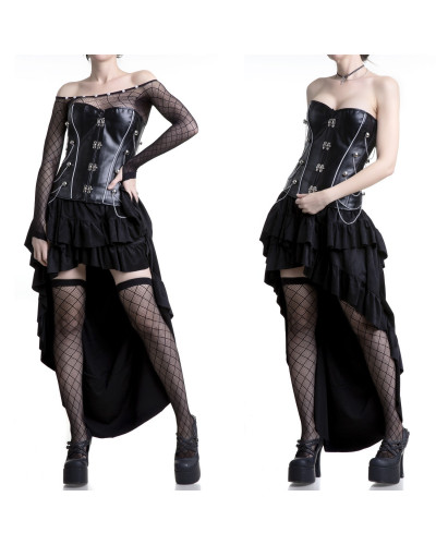 CORSET VERDE CON BROCADO