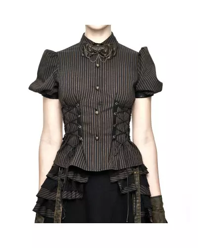 Shirt with Stripes and Lacings from Devil Fashion Brand at €55.00