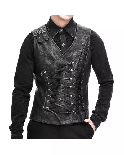 Vest with Lacings for Men from Devil Fashion Brand at €88.50