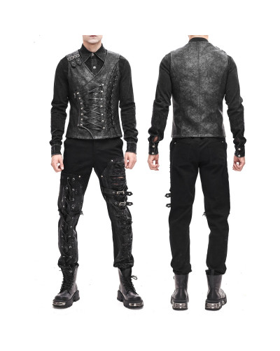 CHALECO GOTICO DE HOMBRE CON CRUZADOS
