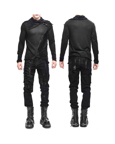 CAMISETA GÓTICA HOMBRE ASIMÉTRICA