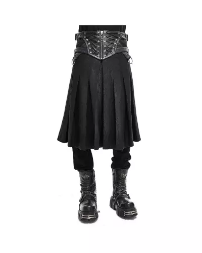 Skirt with Faux Leather for Men from Devil Fashion Brand at €115.00