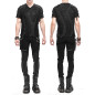 T-Shirt with Mesh and Studs for Men