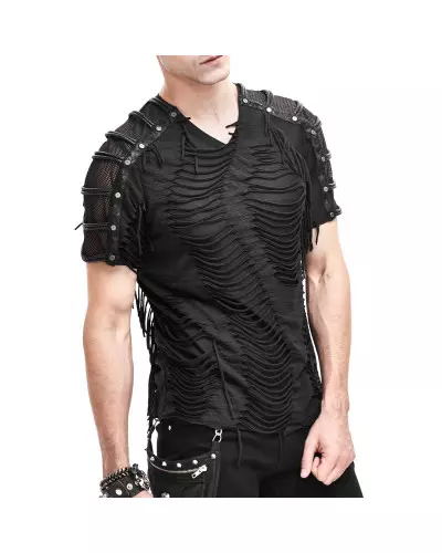 T-Shirt avec Grille et Clous pour Homme de la Marque Devil Fashion à 49,90 €